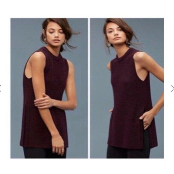 Aritzia Wilfred Durandal Sweater Sleeveless funnel-neck sweater - Picture 1 of 4